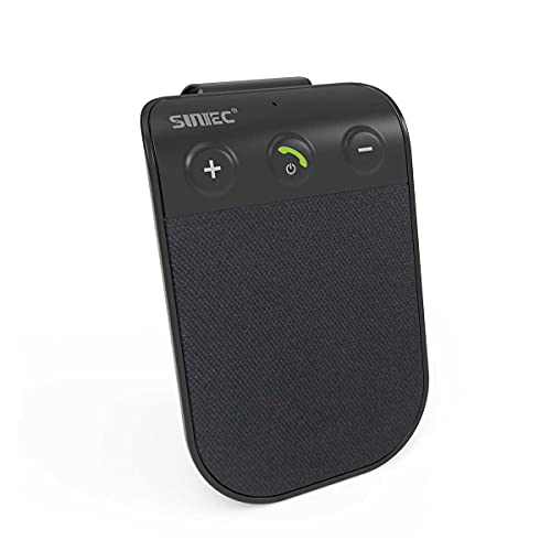 SUNITEC Freisprechanlage für Auto Bluetooth,Unterstützung Siri,Auto Power On,Musik,mit Sonnenblende,Drahtlos Freisprecheinrichtung für Auto,Freihändig für 2 Telefone Gleichzeitig - BC936 von SUNITEC