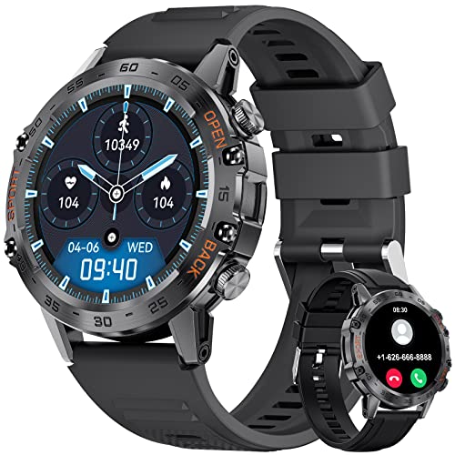 SUNKTA Smartwatch Herren mit Telefonfunktion,400mah Lange Akkulaufzeit,120+ Sportmodi/IP68 Wasserdicht Outdoor Militär Sportuhr,1.39'' Touchscreen für Android/iOS SUNKTA Smartwatch Herren mit Telefonfunktion,400mah Lange Akkulaufzeit,120+ Sportmodi/IP68 Wasserdicht Outdoor Militär Sportuhr,1.39'' Touchscreen für Android/iOS von SUNKTA