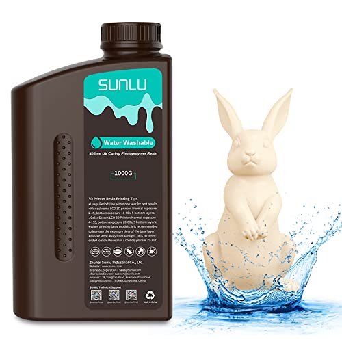 SUNLU 3D Drucker Resin Wasser Abwaschbar 1KG Beige von SUNLU