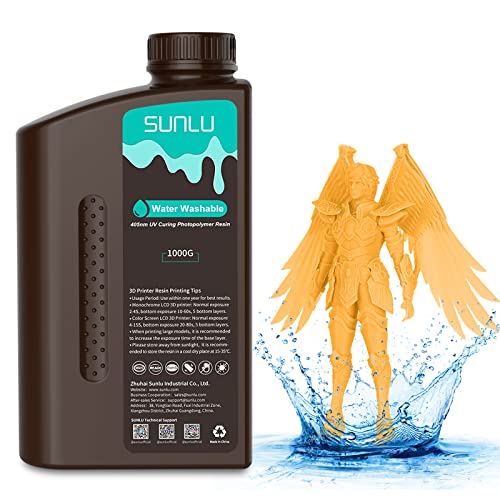 SUNLU 3D Drucker Resin Wasser Abwaschbar 1KG Orange von SUNLU