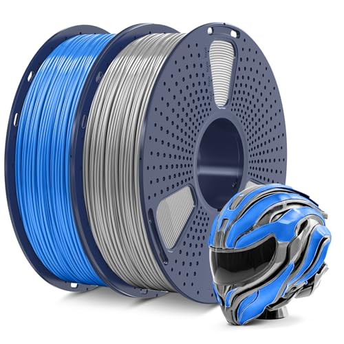 SUNLU ABS Filament 1.75 mm Bündeln, 3D Drucker Filament 0,9kg*2, Hoch Temperaturbeständiges ABS 3D Druckfilament, Hohe Festigkeit Schlagfest, 1 kg pro Spule, 2 Rollen, Grau+Blau SUNLU ABS Filament 1.75 mm Bündeln, 3D Drucker Filament 0,9kg*2, Hoch Temperaturbeständiges ABS 3D Druckfilament, Hohe Festigkeit Schlagfest, 1 kg pro Spule, 2 Rollen, Grau+Blau von SUNLU