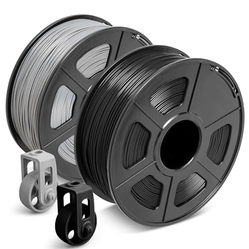 SUNLU ABS Filament 1.75 mm für den 3D-Drucker ABS 3D-Drucker Filamentgenauigkeit +/- 0.02 mm, Schwarz+Grau von SUNLU