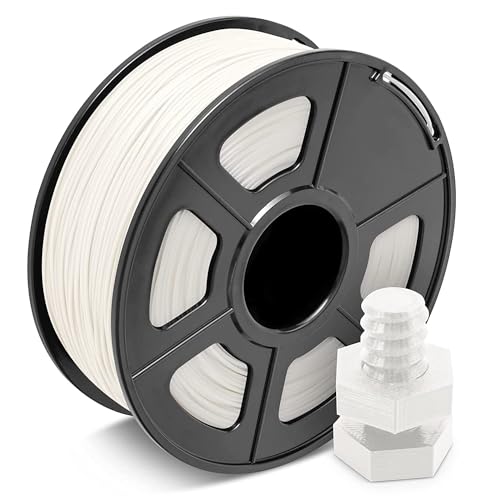 SUNLU ABS Filament 1.75 mm für den 3D-Drucker ABS 3D-Drucker Filamentgenauigkeit +/- 0.02 mm, Weiß von SUNLU