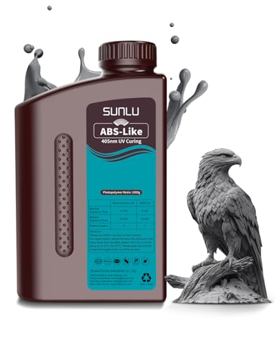 SUNLU ABS-Like 3D Drucker Resin 1KG, 405nm UV-härtendes Standard Photopolymer Schnellharz für den LCD/DLP/SLA 3D Printing, Nicht-spröde & Hohe Präzision, Dunkelgrau 1000G SUNLU ABS-Like 3D Drucker Resin 1KG, 405nm UV-härtendes Standard Photopolymer Schnellharz für den LCD/DLP/SLA 3D Printing, Nicht-spröde & Hohe Präzision, Dunkelgrau 1000G von SUNLU