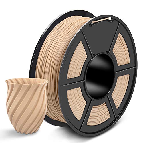 SUNLU Echtholz Filament, Verbessertes Niedrigtemperatur Holzfaser PLA Filament 1,75 mm für 3D-Drucker, Maßgenauigkeit +/- 0,03 mm, Sinn für echtes Holz von SUNLU