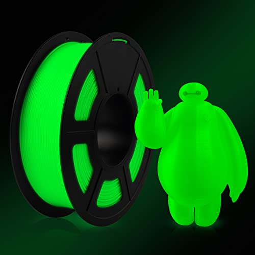 SUNLU Glow in The Dark PLA Filament 1.75 mm 3D Printer Filament, 1kg Spool 3D Printing Filament, Dimensional Accuracy +/- 0.02 mm for 3D Printer and 3D Pen, Luminous Green von SUNLU