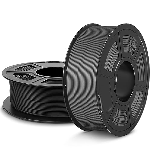 SUNLU Meta PLA Filament 1,75 mm, Hohe Zähigkeit, Bessere Liquidität PLA-Filament für Schnelleren 3D-Druck, Maßgenauigkeit +/- 0,02 mm, 2KG Spule, Schwarz+Grau von SUNLU