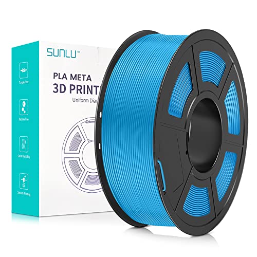 SUNLU Meta PLA Filament 1.75mm, Neatly Wound PLA Meta Filament, Zähigkeit, Bessere Liquidität, Schneller Druck für 3D Drucker, Maßgenauigkeit +/- 0.02 mm, 1KG (2.2lbs), Blau von SUNLU