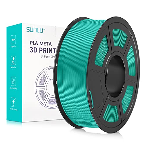 SUNLU Meta PLA Filament 1.75mm, Neatly Wound PLA Meta Filament, Zähigkeit, Bessere Liquidität, Schneller Druck für 3D Drucker, Maßgenauigkeit +/- 0.02 mm, 1KG (2.2lbs), Grün von SUNLU