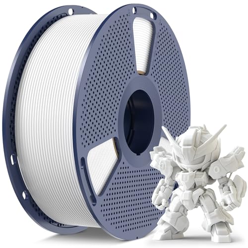 SUNLU High Speed PLA Meta Filament, 1kg PLA 3D Druckerfilament 1,75mm, Robusteres 3D Druckfilament, Maßgenauigkeit +/- 0,02mm, Kompatibel mit 3D FDM Druckern, 1kg Spule(2.2Pfund), Weiß von SUNLU