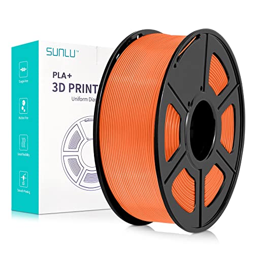 SUNLU PLA+ Filament 1.75mm, Neatly Wound 3D Drucker Filament, Stark PLA Filament 1.75 1kg, Gute Haftung für 3D Druck, Maßgenauigkeit +/- 0.02 mm, 1KG (2.2lbs), Sunny Orange von SUNLU