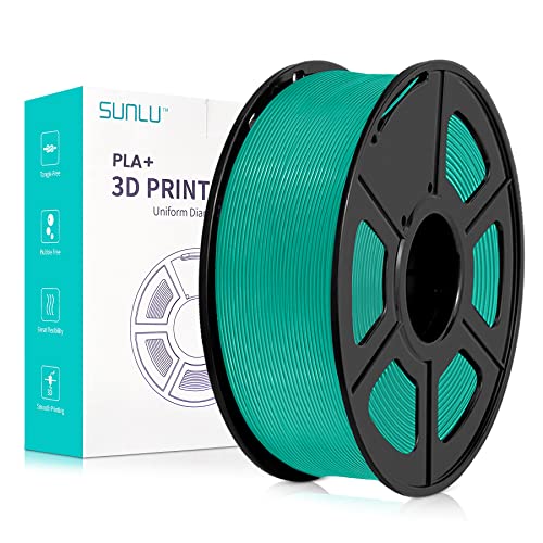 SUNLU PLA+ Filament 1.75mm, Neatly Wound 3D Drucker Filament PLA Plus, Stark PLA+ Filament 1.75 1kg, Gute Haftung für 3D Druck, Maßgenauigkeit +/- 0.02 mm, 1KG (2.2lbs), Grasgrün von SUNLU