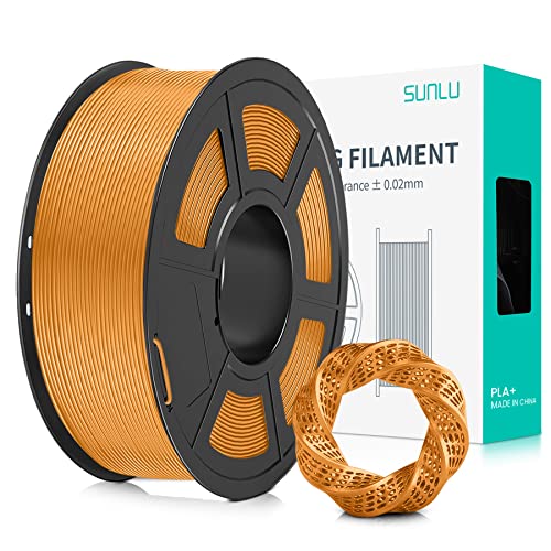 SUNLU PLA+ Filament 1.75mm, PLA Plus 3D Drucker Filament, Stärker belastbar, Neatly Wound, 1KG 3D Druck PLA+ Filament, Maßgenauigkeit +/- 0.02mm, Coffee von SUNLU