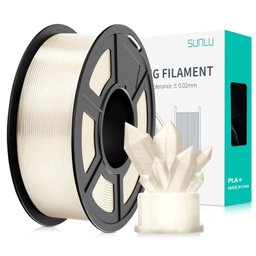 SUNLU PLA+ Filament 1.75mm, PLA Plus 3D Drucker Filament, Stärker belastbar, Neatly Wound, 1KG 3D Druck PLA+ Filament, Maßgenauigkeit +/- 0.02mm, Transparent von SUNLU