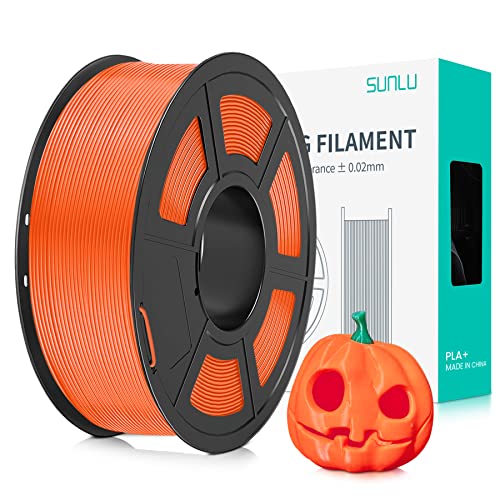 SUNLU PLA+ Filament 1.75mm, PLA Plus 3D Drucker Filament, Stärker belastbar, Neatly Wound, 1KG 3D Druck PLA+ Filament, Maßgenauigkeit +/- 0.02mm,Warmes Orange von SUNLU