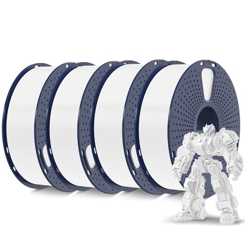 SUNLU PLA+ Filament 1.75mm 4KG, PLA Plus 3D Drucker Filament, Stärker belastbar, Neatly Wound,4 Spool 3D Druck PLA+ Filament, Maßgenauigkeit +/- 0.02mm, Weiß+Weiß+Weiß+Weiß SUNLU PLA+ Filament 1.75mm 4KG, PLA Plus 3D Drucker Filament, Stärker belastbar, Neatly Wound,4 Spool 3D Druck PLA+ Filament, Maßgenauigkeit +/- 0.02mm, Weiß+Weiß+Weiß+Weiß von SUNLU