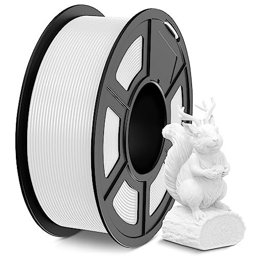 SUNLU PLA Filament 1.75mm,Sauber Gewickelt 3D Drucker Filament PLA 1.75mm,Einfach zu Verwenden,Maßgenauigkeit +/- 0,02mm, 1KG Spule 3D Filament, Kompatibel Mit den Meisten 3D Drucker, PLA Weiß von SUNLU