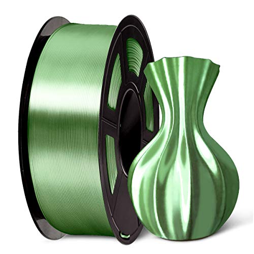 SUNLU PLA Plus Shiny Silk 3D Drucker Filament 1.75mm, Silk PLA+ 3D Druck Filament mit Seidenglattes Finish, Gute Farbwiedergabe, Maßgenauigkeit +/- 0,02mm, 1kg(2.2lb) Spule, PLA+ Silk Bronze von SUNLU