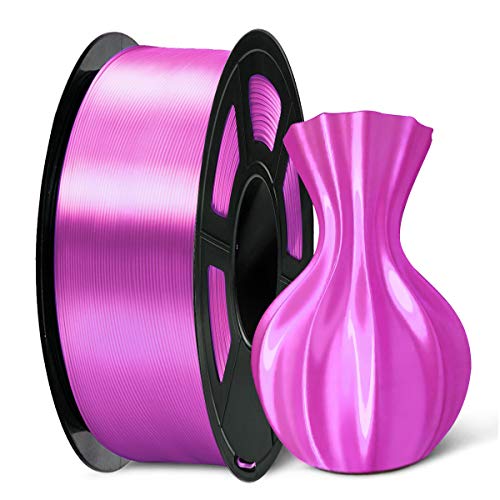 SUNLU PLA Plus Shiny Silk 3D Drucker Filament 1.75mm, Silk PLA+ 3D Druck Filament mit Seidenglattes Finish, Gute Farbwiedergabe, Maßgenauigkeit +/- 0,02mm, 1kg(2.2lb) Spule, PLA+ Silk Lila von SUNLU