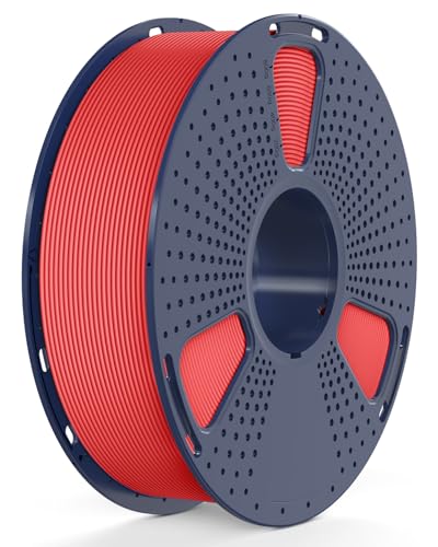 SUNLU Rapid PETG 3D Filament 1.75 mm 1KG, Hohe Geschwindigkeit 30–600mm/s 3D Drucker Filament, Maßgenauigkeit ± 0.02mm, 1KG Reusable Spule, Passend für die Meisten FDM 3D Drucker (Rot) von SUNLU