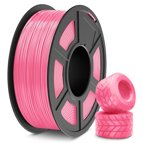 SUNLU TPU 3D Drucker Filament, 1KG Hochgeschwindigkeits 95A TPU Filament 1.75mm, Flexibles 3D Filament für schnellen Druck, Maßgenauigkeit +/-0.03mm. (TPU Rosa) von SUNLU