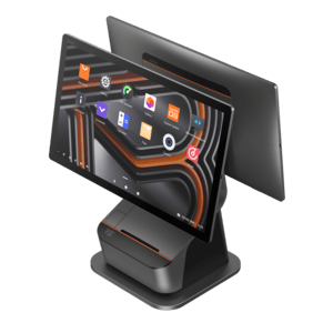 SUNMI T3 PRO MAX, NFC, 39,6cm (15,6), Full HD, USB, USB-C, BT (BLE), Ethernet, WLAN, schwarz, orange Kassensystem, Bildschirmdiagonale: 39,6cm (15,6), Touchscreen, Auflösung: 1920x1080 Pixel, Medienbreite (max): 80mm, Geschwindigkeit (max.): 250mm/Sek., micro SD-Slot, Lautsprecher, Fingerprint Leser, Front-Kamera (8MP), integrierter Bondrucker, Helligkeit 400cd, Anschluß: USB (Typ A, 4x), USB-C, Bluetooth (BLE, Klasse 5.2), Ethernet, WLAN (802.11ax), Kassenladenanschluss (RJ11, RJ12), Qualcomm Octa Core, 2,0GHz, RAM: 6GB, Flash: 128GB, inkl.: Netzteil, Netzkabel (EU, UK), Farbe: schwarz, orange (P01250004) von SUNMI