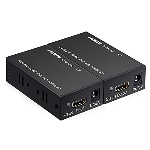 SUNNATCH HDMI Extender (196ft/60 Meter), HDMI Sender und Empfänger, HDMI auf Ethernet Extender, HDMI zu RJ45 Single Cat5e/6/7 Ethernet Kabel, unterstützt 3D, 1080P, EDID, HDCP von SUNNATCH