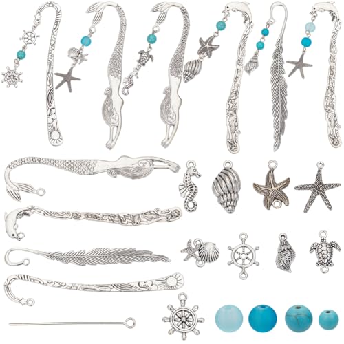 SUNNYCLUE 1 Box DIY 6 Sets Ozean Lesezeichen Haken Set Metall Lesezeichen Metallperlen Lesezeichen Sommer Hawaii Meeresschildkröte Seestern Muschel Anhänger Türkisfarbene Perlen Metall Lesezeichen Zum SUNNYCLUE 1 Box DIY 6 Sets Ozean Lesezeichen Haken Set Metall Lesezeichen Metallperlen Lesezeichen Sommer Hawaii Meeresschildkröte Seestern Muschel Anhänger Türkisfarbene Perlen Metall Lesezeichen Zum von SUNNYCLUE