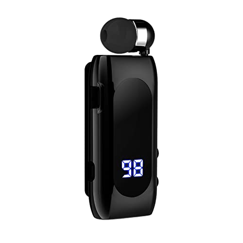 SUNSEATON Business Bluetooth Kopfhörer, In Ear Stereo V4.1 Clip On Bluetooth Headset mit Mikrofon,120H Standby,Freisprechen, Dual Wheat Noise Reduction für Fitness,Fahren (Schwarz) von SUNSEATON