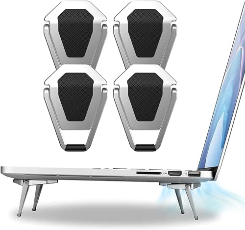 SUNTAIHO Mini-Laptop-Ständer unsichtbar 4 Stück Aluminium-Kühlung Computer-Tastatur-Halterung ergonomisch leicht Lenovo 30.5-43.2 cm (12-17 Zoll) Tablet und Laptop von SUNTAIHO