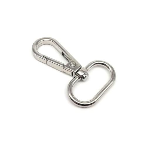 5 Stück drehbarer Karabinerhaken für Ledertaschen, Handtaschen, Schultergurte, Gürtelverschlüsse, Schnallen, Schlüsselanhänger, Hundehalsband, Karabinerhaken, Innenbreite 20 mm, Silber 5 Stück drehbarer Karabinerhaken für Ledertaschen, Handtaschen, Schultergurte, Gürtelverschlüsse, Schnallen, Schlüsselanhänger, Hundehalsband, Karabinerhaken, Innenbreite 20 mm, Silber von SUOCMG