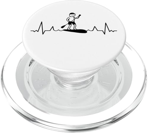 Paddleboarding SUP Board Stand Up Paddle Herzschlag Supboard PopSockets PopGrip für MagSafe Paddleboarding SUP Board Stand Up Paddle Herzschlag Supboard PopSockets PopGrip für MagSafe von SUP Stand Up Paddle Board Surfing Geschenke Shirts