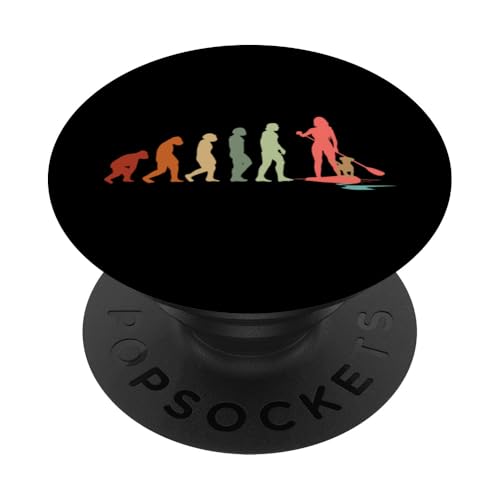 SUP Evolution paddleboarding Stand Up Paddle Hund supboard PopSockets Klebender PopGrip SUP Evolution paddleboarding Stand Up Paddle Hund supboard PopSockets Klebender PopGrip von SUP Stand Up Paddle Board Surfing Geschenke Shirts