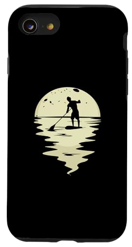 SUP paddleboarding Stand Up Paddle paddling Nacht supboard Hülle für iPhone SE (2020) / 7 / 8 von SUP Stand Up Paddle Board Surfing Geschenke Shirts