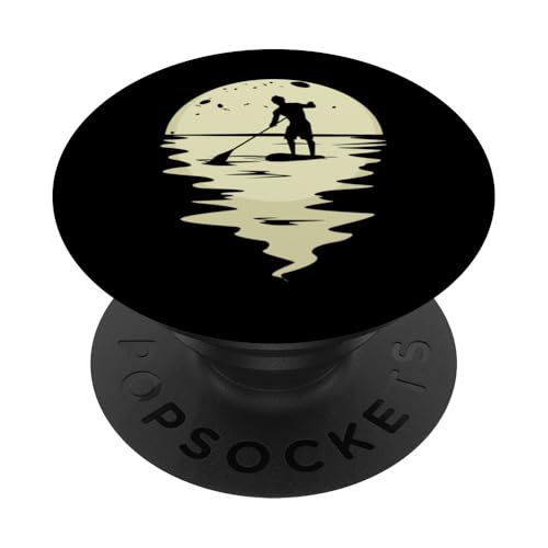 SUP paddleboarding Stand Up Paddle paddling Nacht supboard PopSockets Klebender PopGrip SUP paddleboarding Stand Up Paddle paddling Nacht supboard PopSockets Klebender PopGrip von SUP Stand Up Paddle Board Surfing Geschenke Shirts