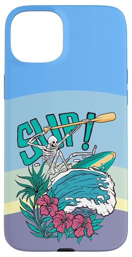 SUP paddleboarding Stand Up Paddle paddling Skull supboard Hülle für iPhone 15 Plus SUP paddleboarding Stand Up Paddle paddling Skull supboard Hülle für iPhone 15 Plus von SUP Stand Up Paddle Board Surfing Geschenke Shirts
