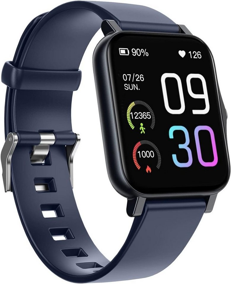 SUPBRO Messgeräte Pulsuhr Schrittzähler Uhr für Damen Herren Smartwatch (1,69 Zoll, Android iOS), Mit Schrittzähler Fitness Herzfrequenzmesser IP68 Wasserfest Sportuhr von SUPBRO