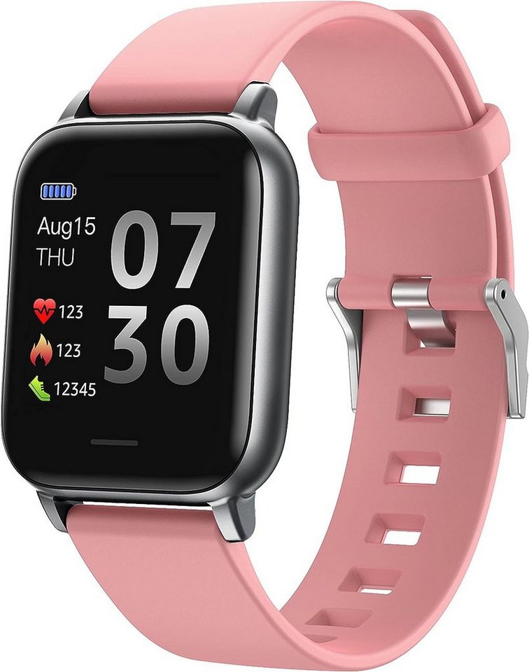 SUPBRO Smartwatch (1,3 Zoll, Android iOS), Damen herren wasserdicht armband mit pulsmesser aktivitätstracker von SUPBRO