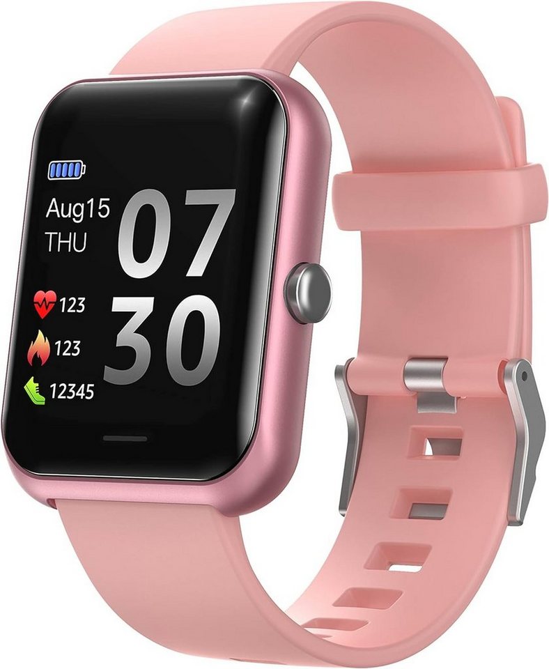 SUPBRO Smartwatch (1,3 Zoll, Android iOS), Fitness Tracker Schlaf Herzfrequenzmessungen wasserdicht Armbanduhr von SUPBRO