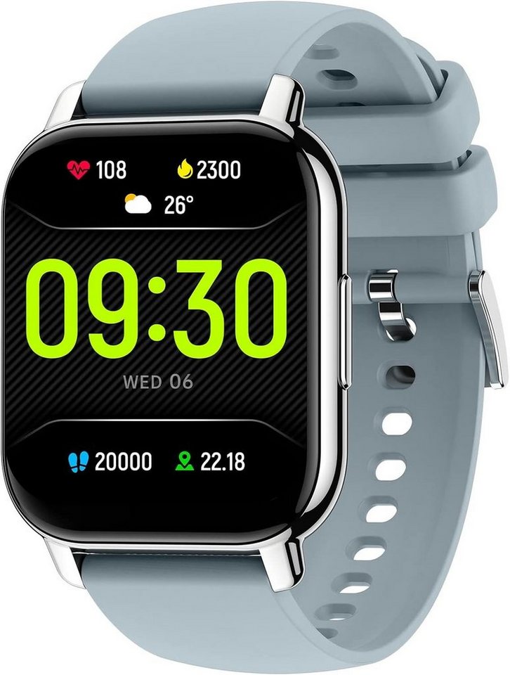SUPBRO Smartwatch (1,85 Zoll, Android iOS), Armbanduhr Bluetooth Anruf Musiksteuerung IP68 Wasserdicht Fitnessuhr von SUPBRO