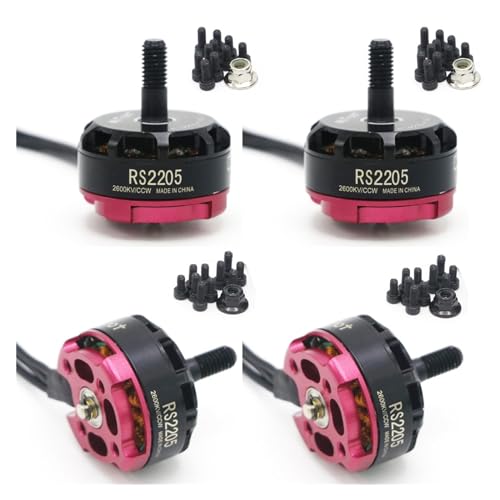 4 Stück Mitoot RS2205 2300KV 2600KV Bürstenloser Motor CW CCW Kompatibel mit Rc QAV200 210 250 FPV Quad Racing QAV R180 220 260 (Color : 2300KV 2CW 2CCW) von SUPENG