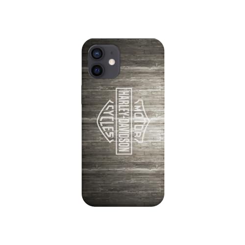 SUPER FABRIQUE Transparente Schutzhülle, weich, Silikon, stoßfest, entworfen für Apple iPhone, bedruckt, Motiv kompatibel mit Motorrad Harley Davidson (iPhone 12 Mini) von SUPER FABRIQUE