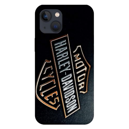 SUPER FABRIQUE Schutzhülle aus weichem Silikon, transparent, für Apple iPhone, Bedruckt in Frankreich, kompatibel mit Harley Davidson (iPhone 14 Plus) von SUPER FABRIQUE