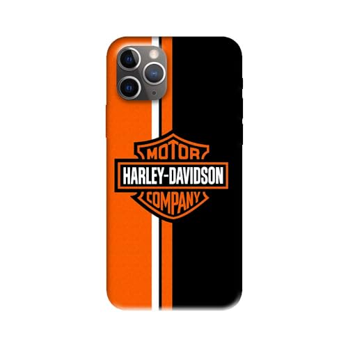 SUPER FABRIQUE Schutzhülle aus weichem Silikon, transparent, für Apple iPhone, Bedruckt in Frankreich, kompatibel mit Moto Harley Davidson Orange (iPhone 11 Pro) von SUPER FABRIQUE