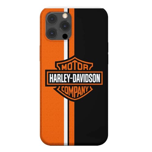 SUPER FABRIQUE Schutzhülle aus weichem Silikon, transparent, für Apple iPhone, Bedruckt in Frankreich, kompatibel mit Moto Harley Davidson Orange (iPhone 12 Pro Max) von SUPER FABRIQUE