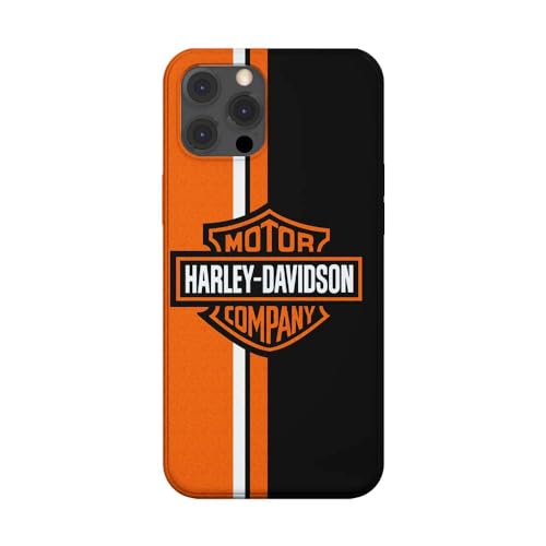 SUPER FABRIQUE Schutzhülle aus weichem Silikon, transparent, für Apple iPhone, bedruckt in Frankreich, Harley Davidson Orange (iPhone 15 Pro), CO HD9 von SUPER FABRIQUE