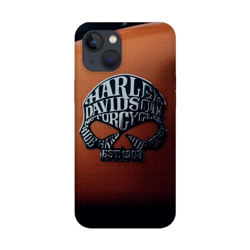 SUPER FABRIQUE Schutzhülle aus weichem Silikon, transparent, für Apple iPhone, bedruckt in Frankreich, Harley Davidson Skull (iPhone 14), CO HD12 von SUPER FABRIQUE