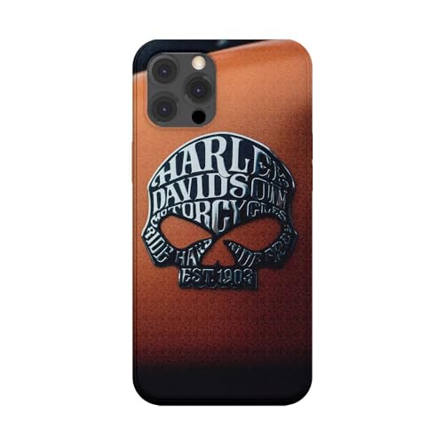 SUPER FABRIQUE Schutzhülle aus weichem Silikon, transparent, für Apple iPhone, bedruckt in Frankreich, Harley Davidson Skull (iPhone 14 Pro), CO HD12 von SUPER FABRIQUE