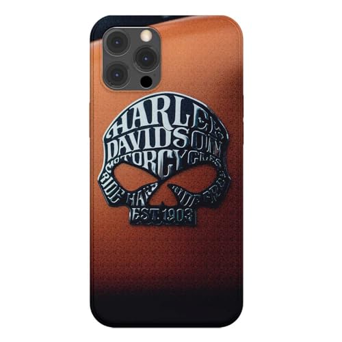 SUPER FABRIQUE Schutzhülle aus weichem Silikon, transparent, für Apple iPhone, bedruckt in Frankreich, Harley Davidson Skull (iPhone 14 Pro Max), CO HD12 von SUPER FABRIQUE