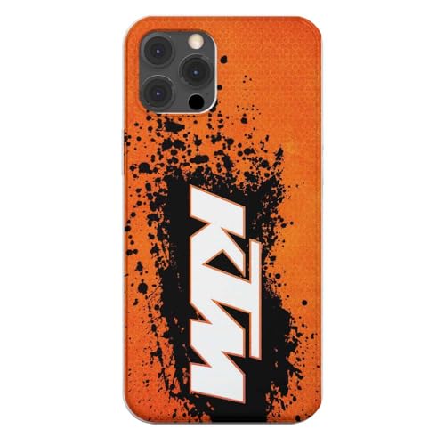 SUPER FABRIQUE Schutzhülle aus weichem Silikon, transparent, für Apple iPhone, bedruckt in Frankreich, Motocross (iPhone 15 Pro Max), CO KTM1 von SUPER FABRIQUE